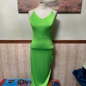 Green maxi dress